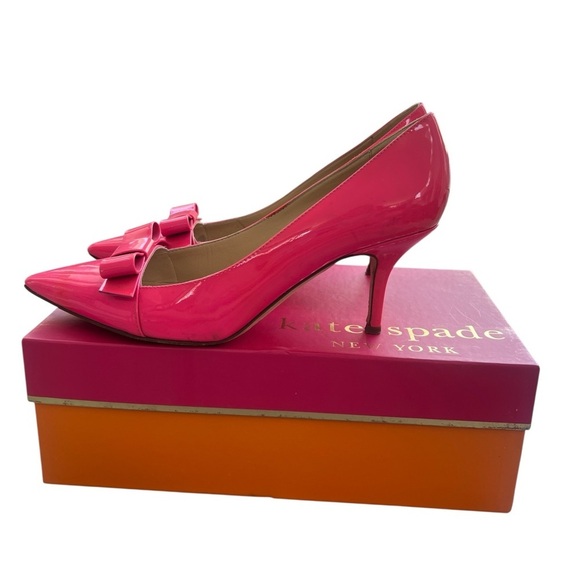 Kate Spade Pink Bow Heels with Box Size 8.5 - Picture 1 of 10
